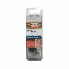 Simpson Strong-Tie TRX20LR Deck-Drive Composite Decking Screw Plug - Trex Lava Rock (75 Pack)