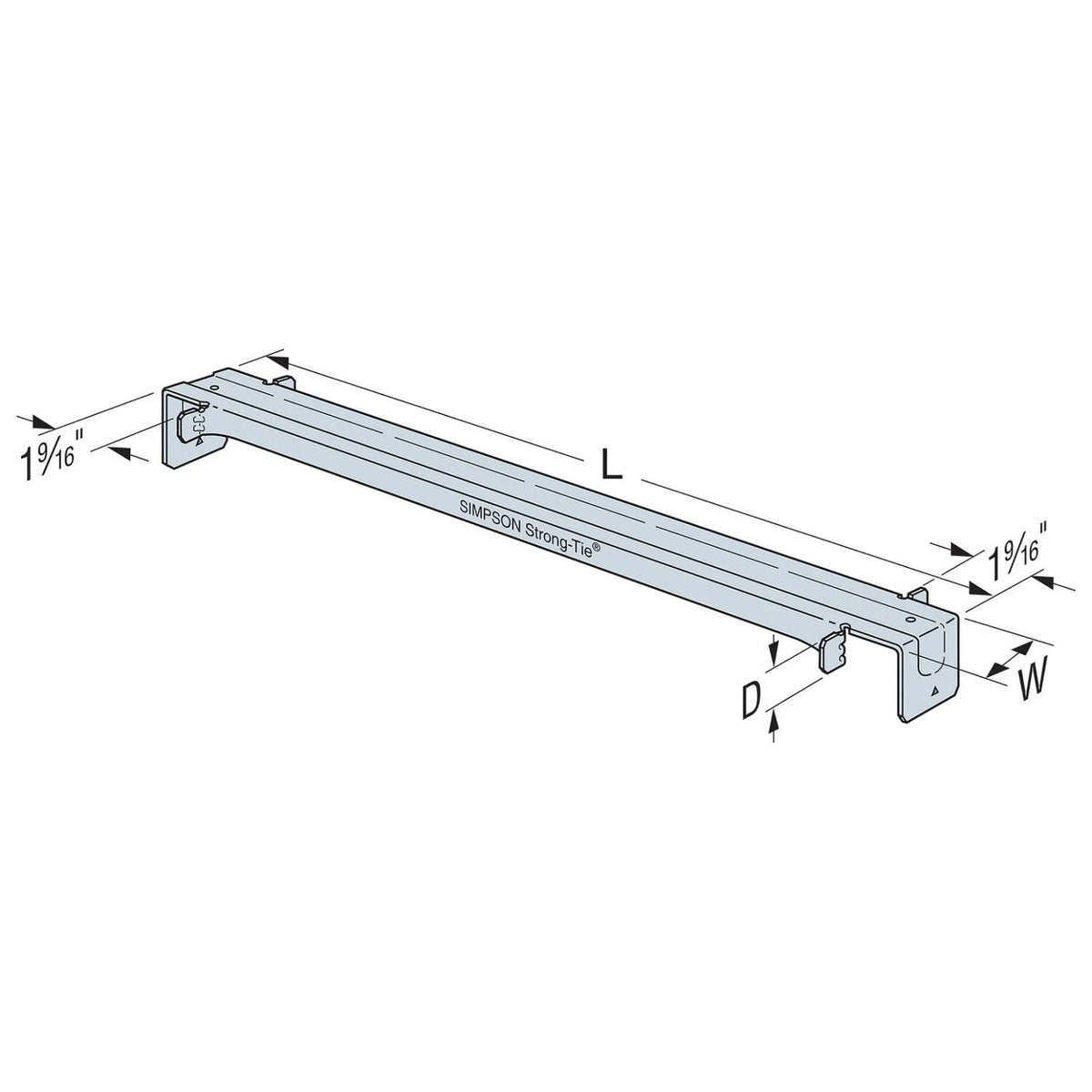 Simpson Strong-Tie TSBR2-24 (25-1/2 in.) Truss Spacer-Restraint for Wood and CFS Framing - 2