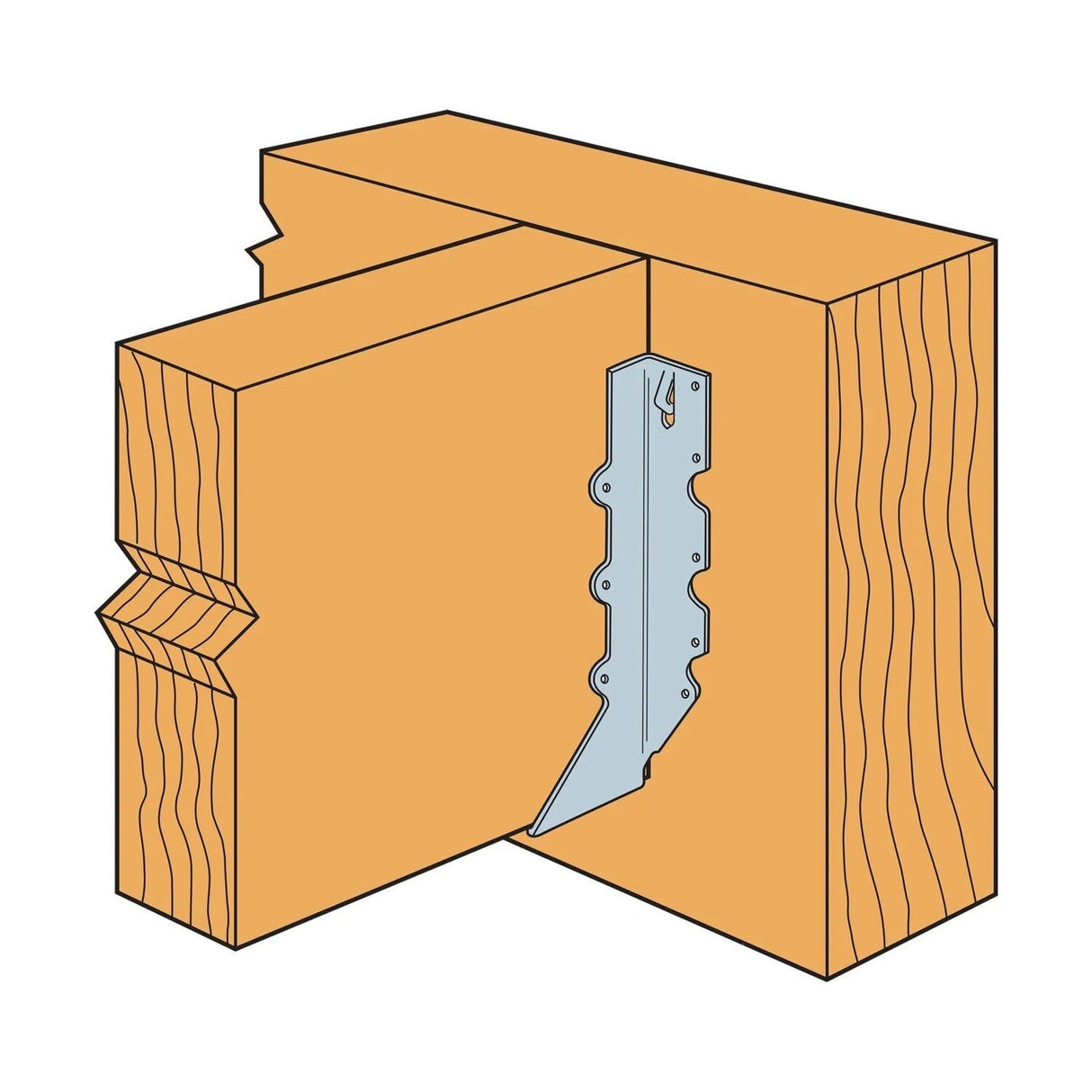 Simpson Strong-Tie U210R (9-1/8") 16Ga U Face-Mount Joist Hanger - G90 Galvanized for (2x10 Rough) - 4