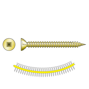 Simpson Strong-Tie WSF1LRVS (#8 x 1") Wood-To-CFS/Aluminum Screw, Yellow Zinc (2500 Pack)