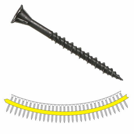 Simpson Strong-Tie WSHL134S7 (#7 x 1-3/4", #2 Square Drive) Subfloor Screw, Gray Phosphate Coating (2000 Pack)