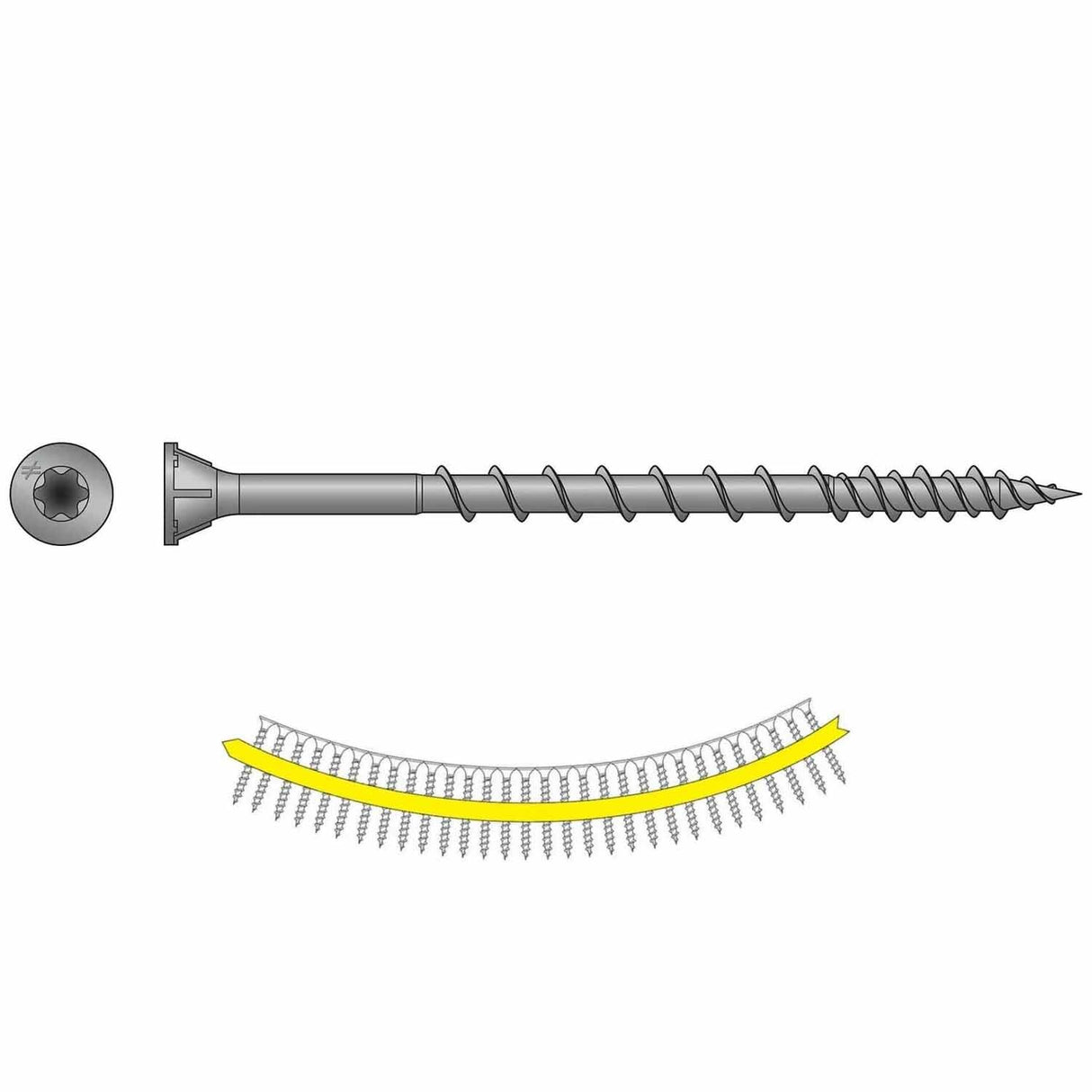 Simpson Strong-Tie WSVF3S Strong-Drive (#9 x 3") T25 WSV Collated Subfloor Screw w/ Quik Guard Coating (1000 Pack)