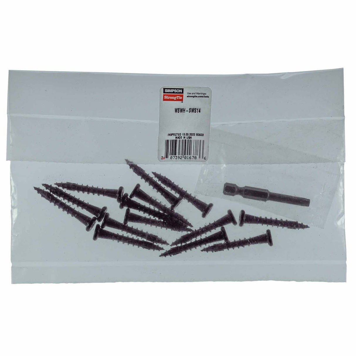 Simpson Strong-Tie WSWH-SWS14 Strong-Wall (#10 x 1-1/2") Replacement Screw Pack for High-Strength Wood Shearwall (14 Pack)