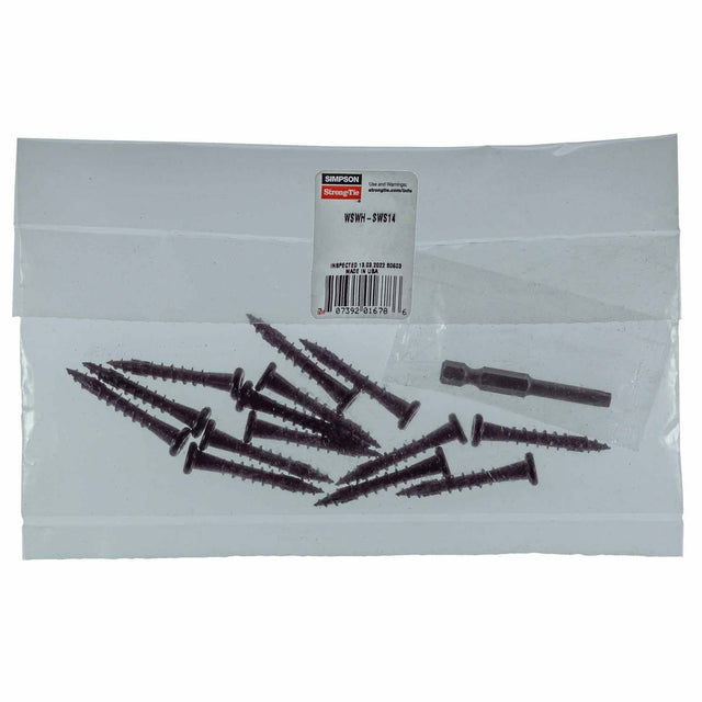 Simpson Strong-Tie WSWH-SWS14 Strong-Wall (#10 x 1-1/2") Replacement Screw Pack for High-Strength Wood Shearwall (14 Pack)