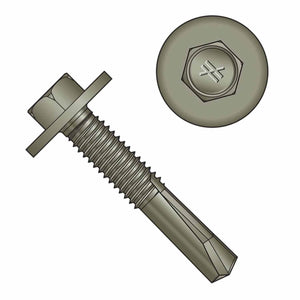 Simpson Strong-Tie XLQ114B1224-2K Strong-Drive (#12 x 1-1/4") XL Large-Head Metal Screw, 5/16 Hex, Quik Guard Coating (2000 Pack) - 2